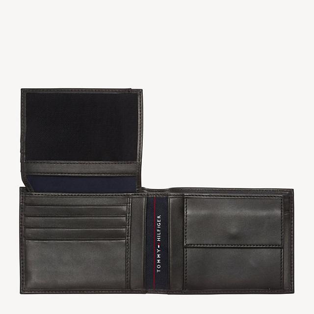 tommy hilfiger leather flap wallet