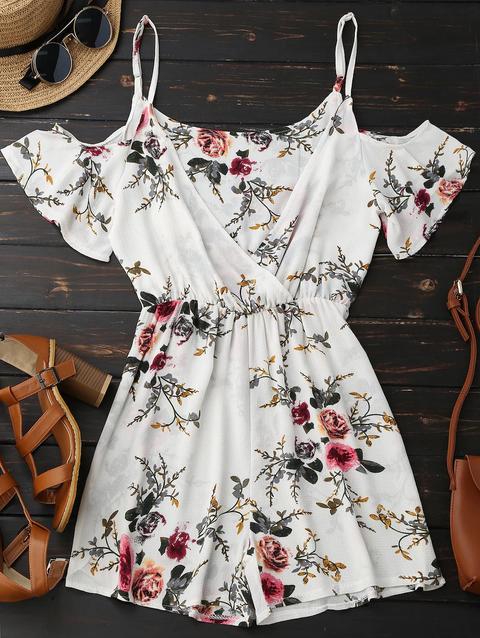 Cami Floral Plunge Romper