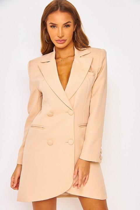 Ensemble 2 Pi ces Beige Blazer Long Jupe from Brentiny Paris