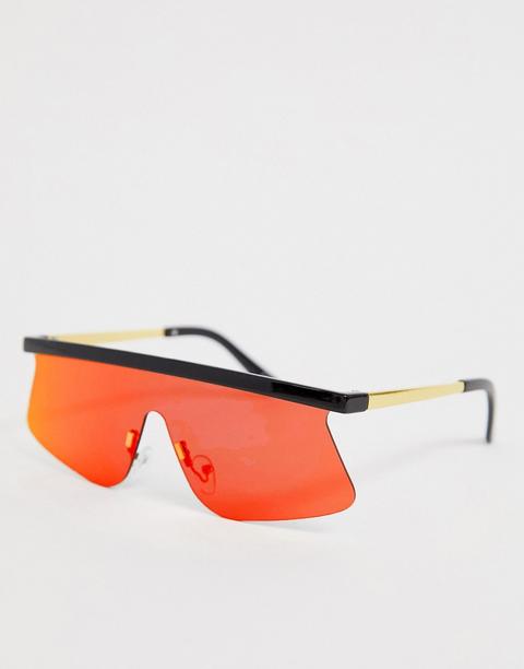 Asos Design - Visor-sonnenbrille Mit Flachen