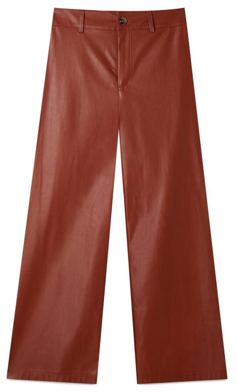 Pantalón Culotte Efecto Piel