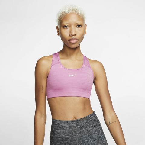 Nike Swoosh Sujetador Deportivo De Sujeción Media Con Almohadilla De Una Sola Pieza - Mujer - Rosa