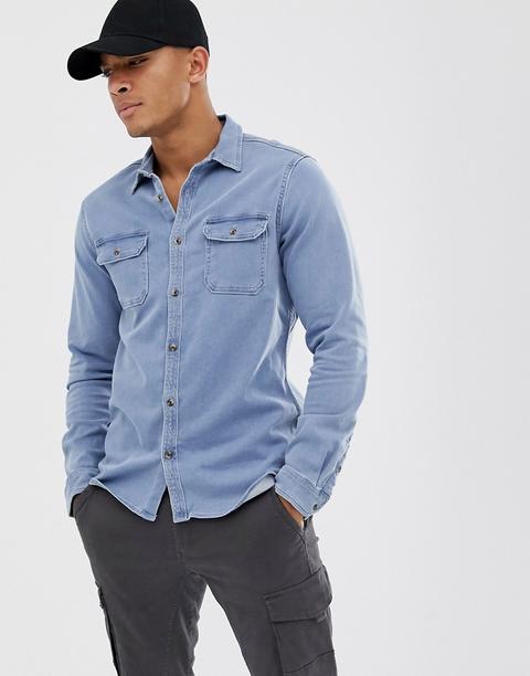 Voi Jeans – Jersey-denim-hemd