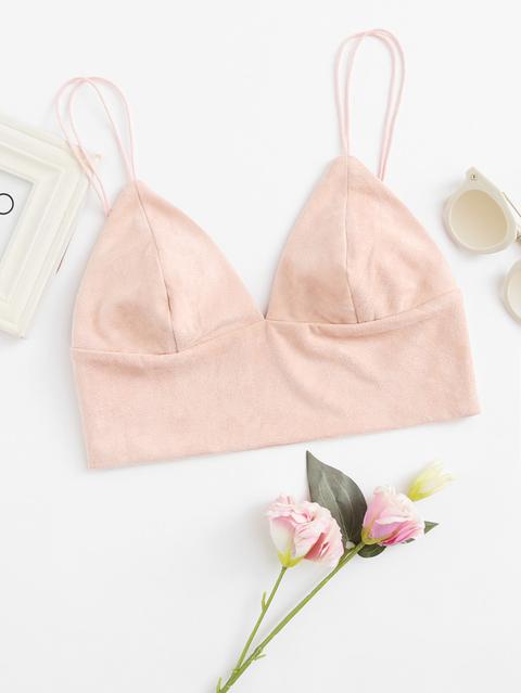 Double Strap Suede Bralet