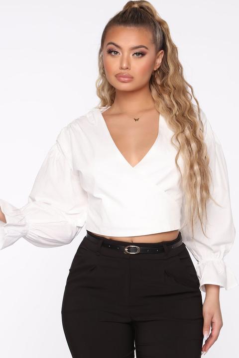 Report To Me Wrap Blouse - Off White