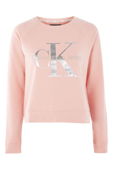 Foil Logo Crew Sweatshirt By Calvin Klein