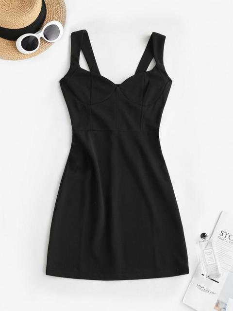 Mini Vestido Al Cuerpo Cuperot Black