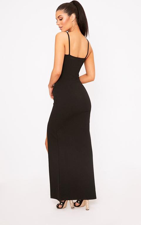 wrap front crepe maxi dress