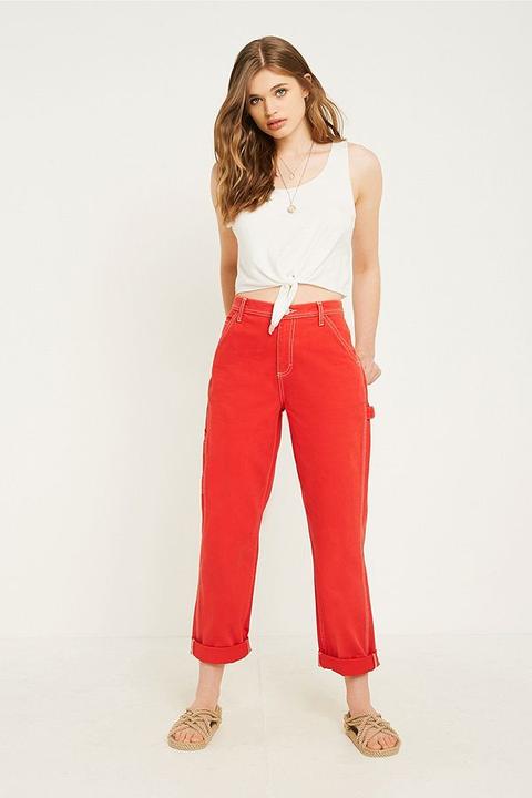 Trousers 2036- Cotton100% Denim- Red Stitch