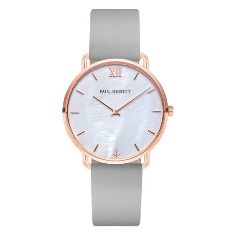 Uhr Miss Ocean Line Pearl Ip Roségold Leder Graphite