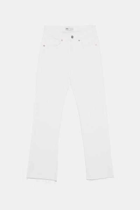 Jeans Mid Rise Cropped Flare
