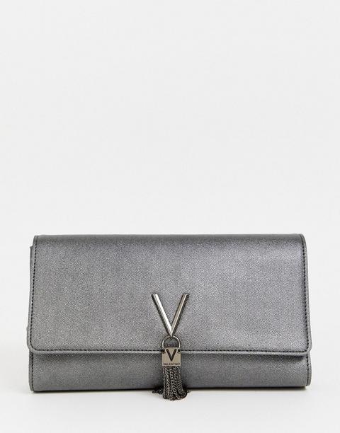 valentino silver clutch bag