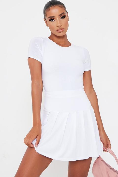 White Skater Mini Skirt , White