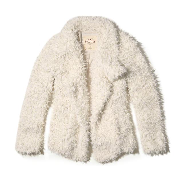 faux fur coat hollister