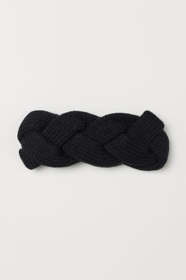 H & M - Fascia Per Capelli Intrecciata - Nero