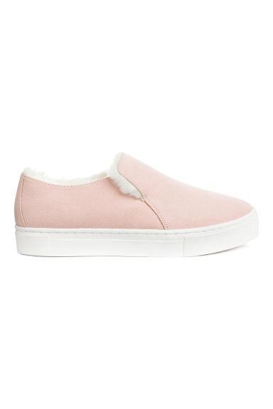 warm lined slip on trainers