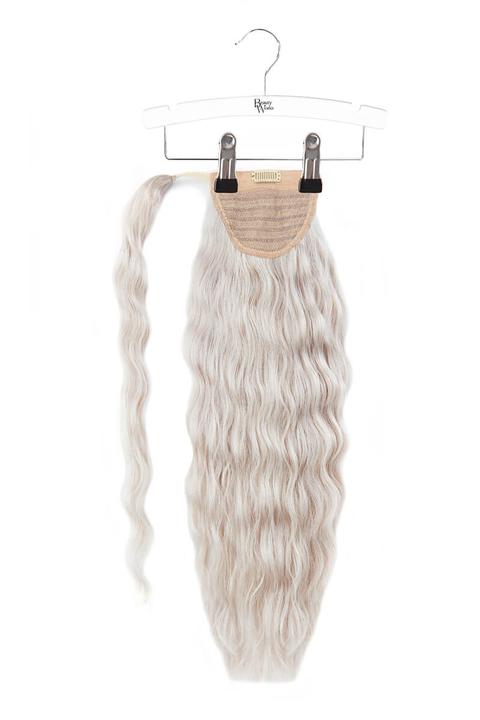 20 Clip-in Beach Wave Invisi® Ponytail - Silver"