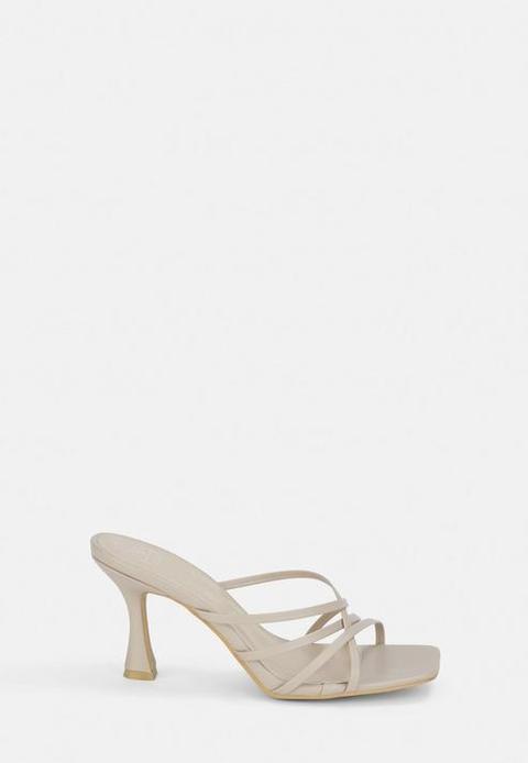 Nude Strap Over Low Feature Heels, Nude