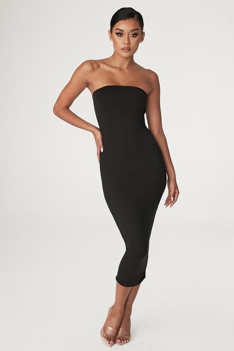 Emilee Strapless Midaxi Dress - Black