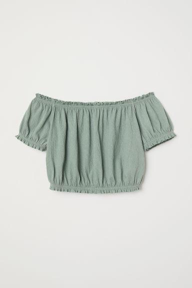 H & M - Top A Spalle Scoperte - Verde