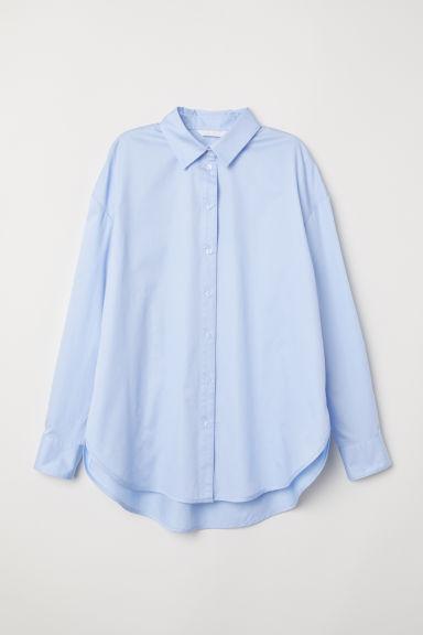 H & M - Camicia In Cotone - Blu