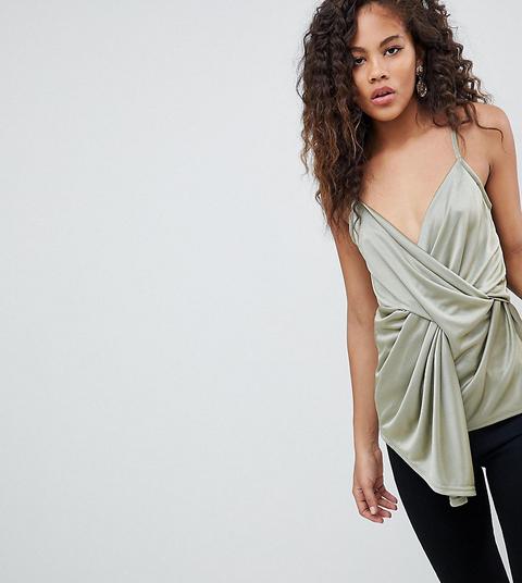 Asos Design Tall – Anschmiegsames Camisole Mit Asymmetrischem Saum