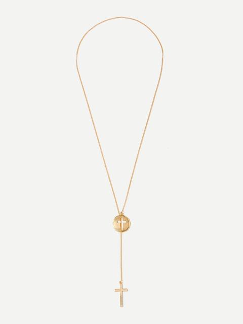 Collana Pendente Croce E Rotonda