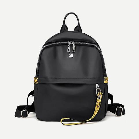 Mochila Con Adorno De Correa Y Cremallera Doble