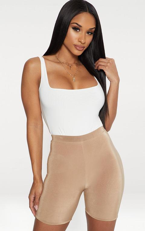 Bella Camel Slinky High Waisted Cycle Shorts, Camel