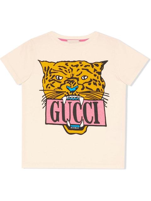 Gucci Kids - Tiger Logo Print T from 