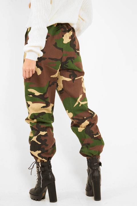 cuffed camo trousers
