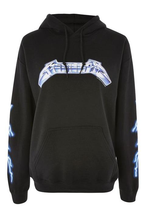 Metallica Lightening Print Hoodie By And Finally