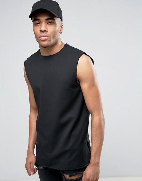 Asos - Canotta Sartoriale Elegante Nera - Nero