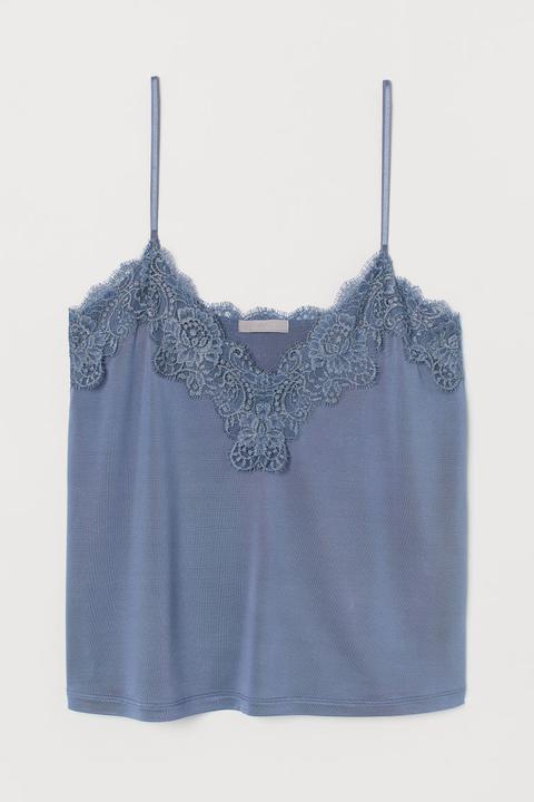 Top With Lace - Blue