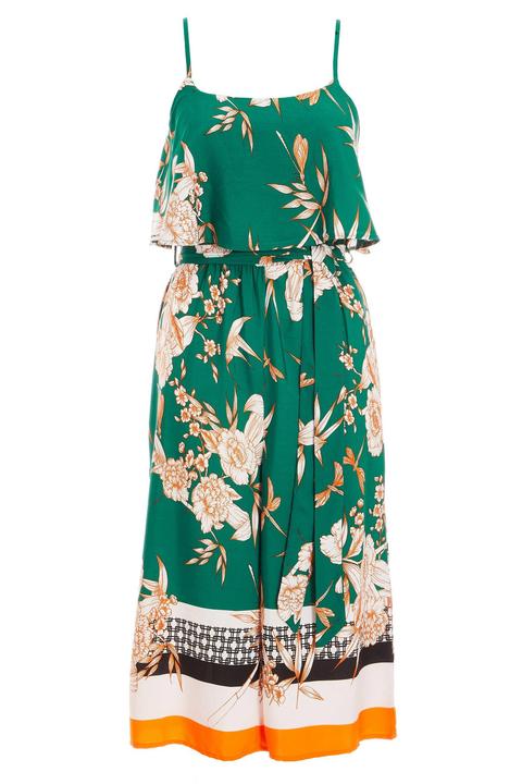 quiz green floral jumpsuit