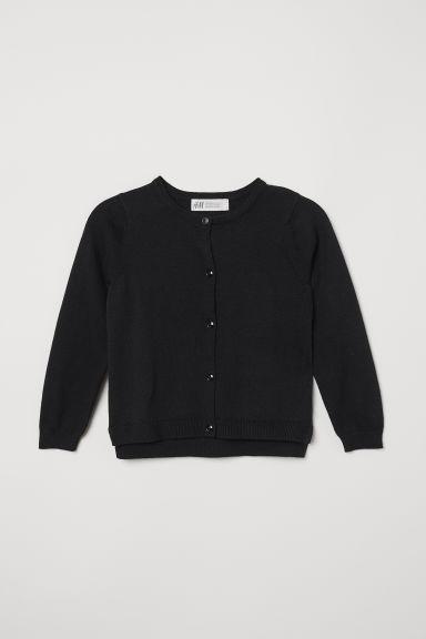 H & M - Cardigan In Maglia Fine - Nero