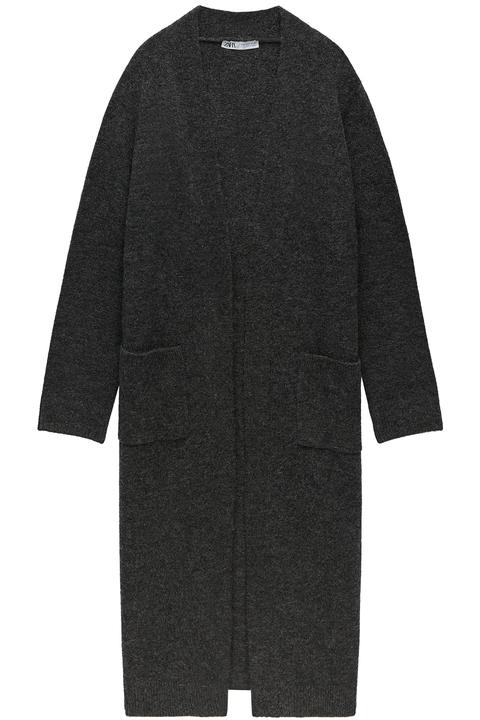 Long Knit Coat from Zara on 21 Buttons