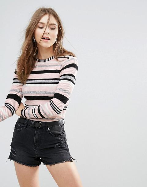 Brave Soul - Maglia A Righe - Rosa