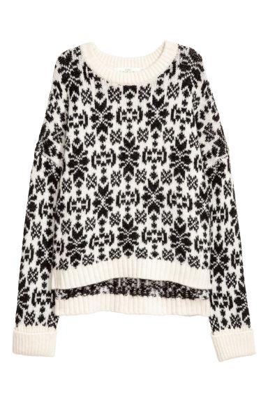 H & M - Pullover In Maglia Jacquard - Beige