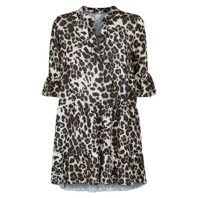 cameo rose leopard print dress