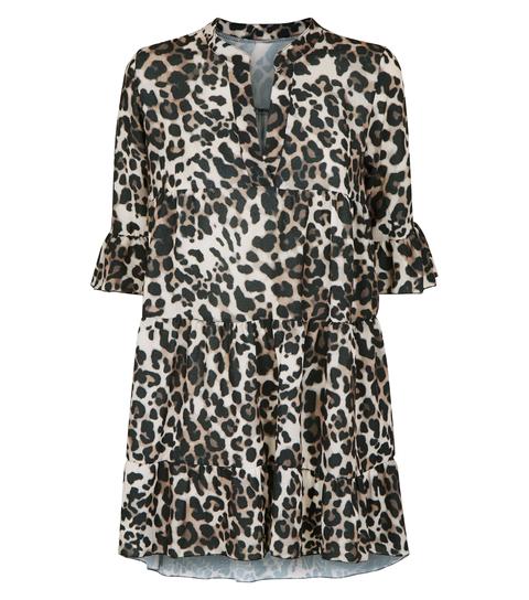 cameo rose leopard print dress