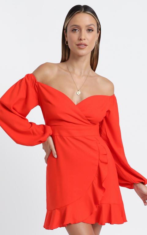 Cant Move On Dress In Tangerine Linen Look