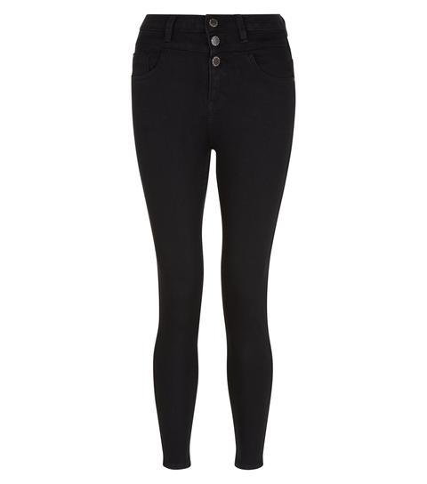 Petite Black High Waisted Skinny Jeans New Look