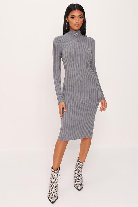 zip front jumper dress