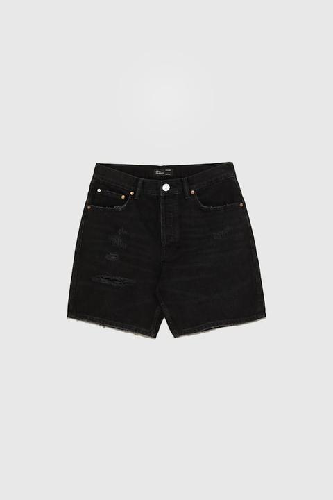 Bermuda Shorts Denim Strappi