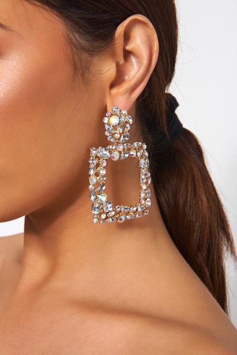 Gold Crystal Statement Earrings