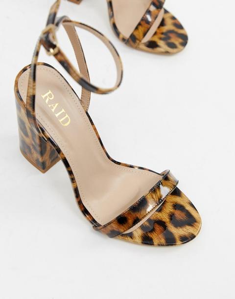 raid leopard print block heels