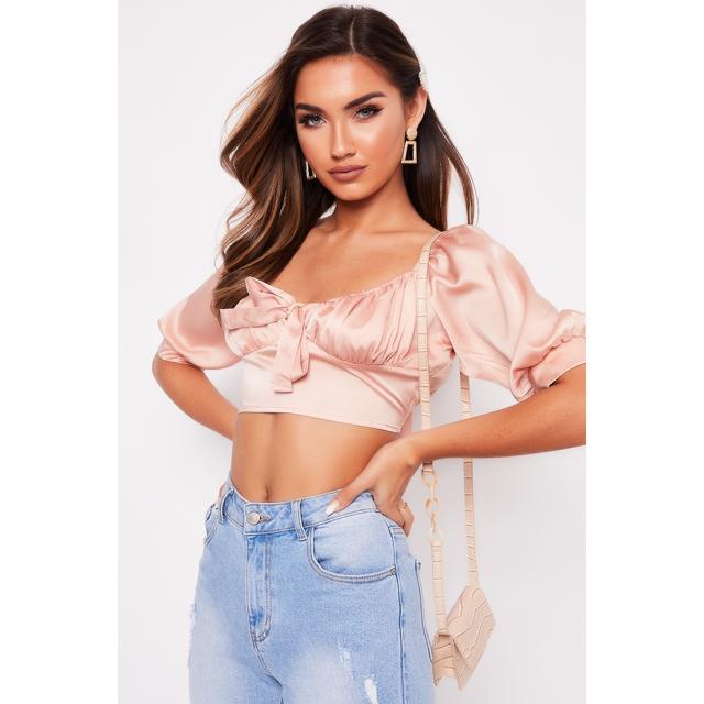 satin milkmaid top