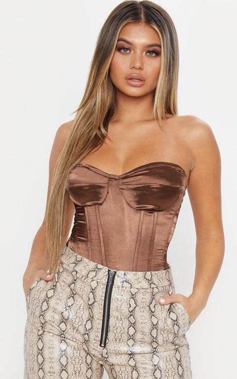 Chocolate Satin Corset