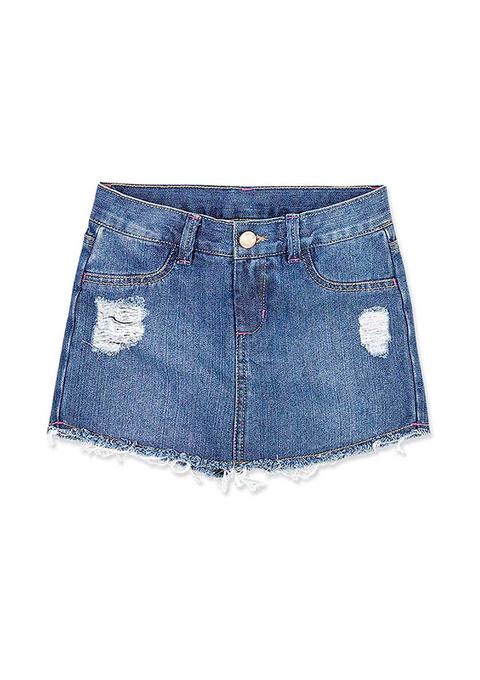 Shorts Saia Jeans Com Detalhes Destroyed Hering Kids